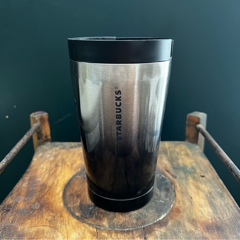 Collectible Starbucks 14 Oz. Insulated Stainless Steel Chrome Finish Mug.
